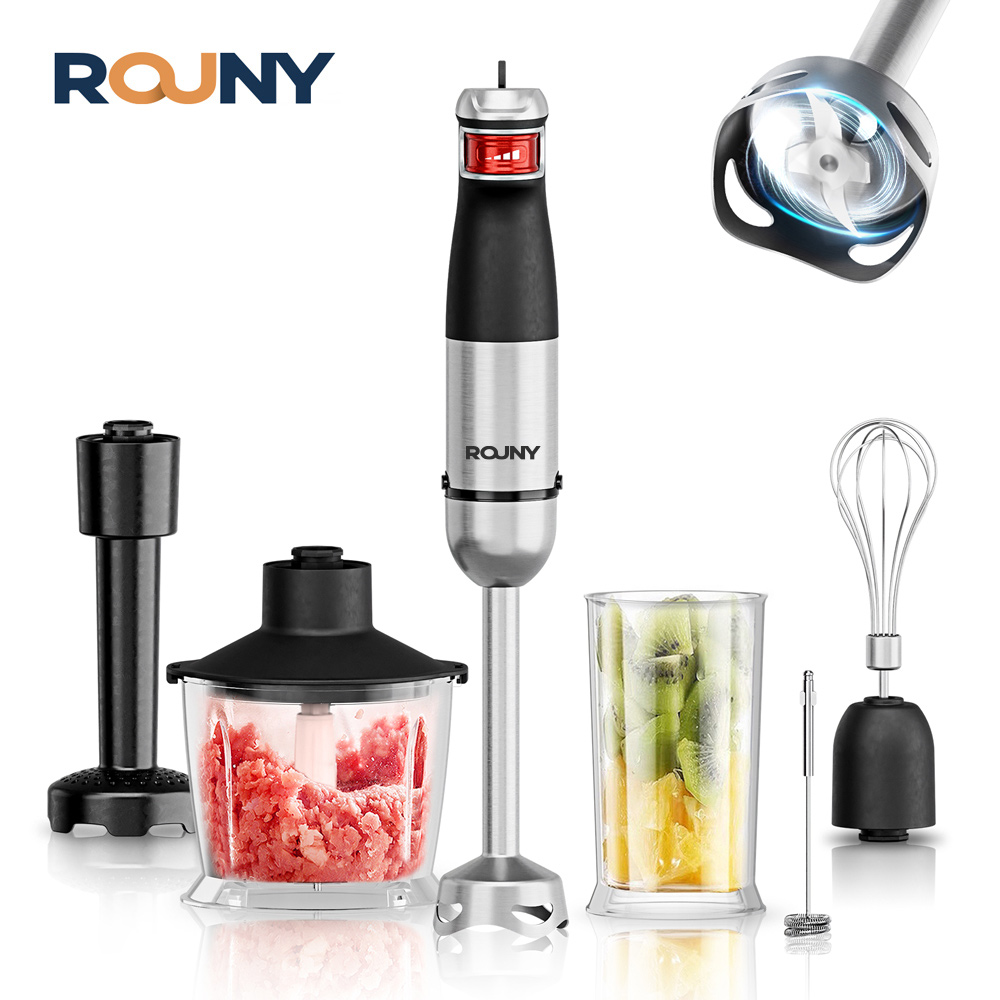 Immersion Hand Blender Set - 전기 핸드헬드 스틱 블렌더 6-in-1 다목적
