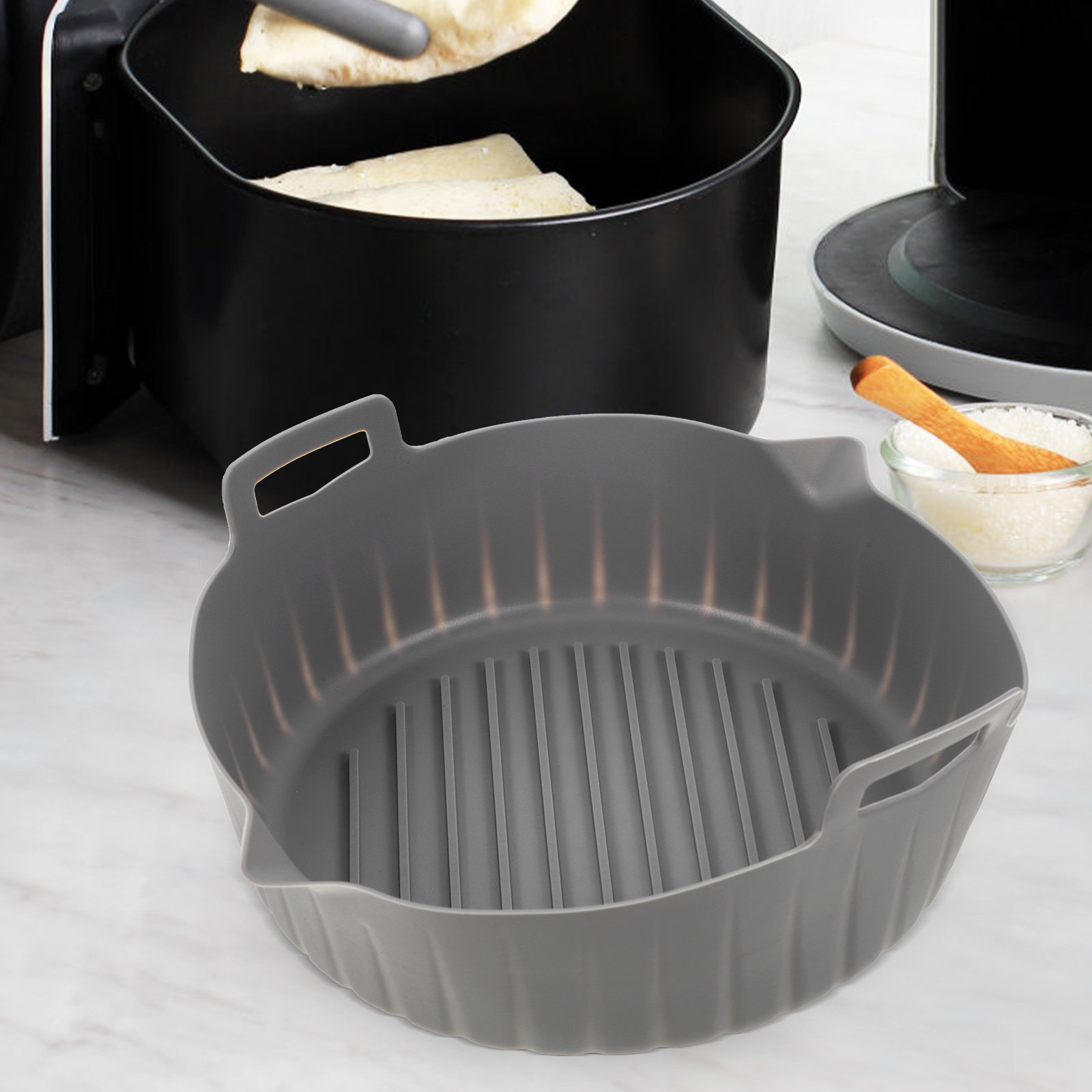 Air Fryer Silicone Pot Liner - 에어프라이어 실리콘 냄비 원형 논스틱 내열