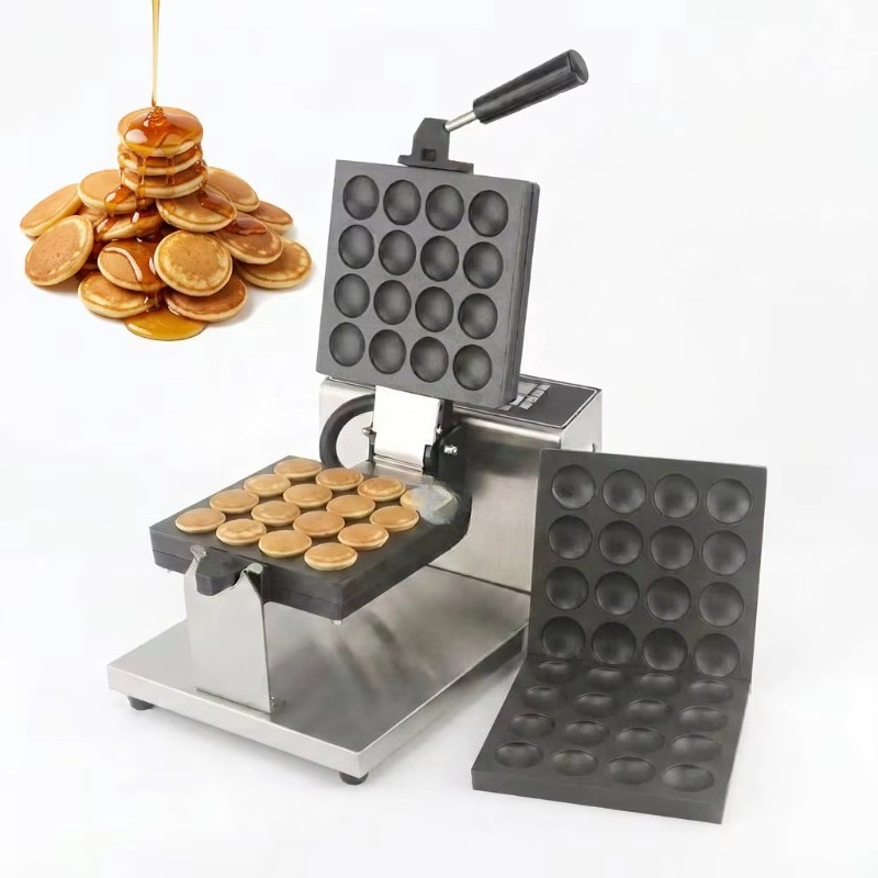 Mini Waffle Maker Machine - 논스틱 포페르체스 기계 16홀 상업용 네덜란드