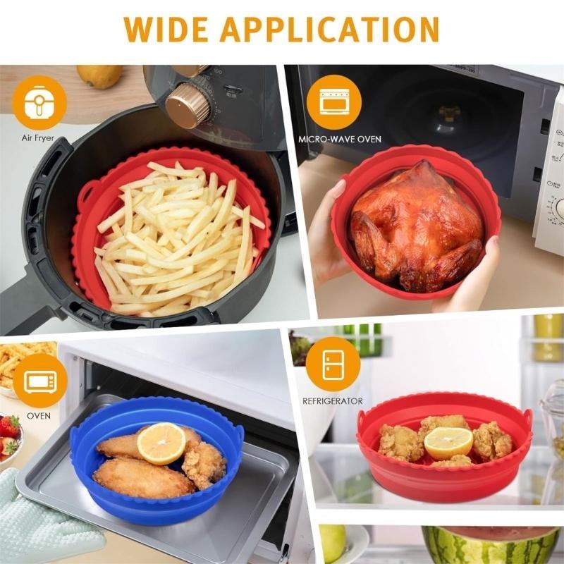 Air Fryer Silicone Pot Liner - D0AB 2팩 에어 프라이어 실리콘 라이너