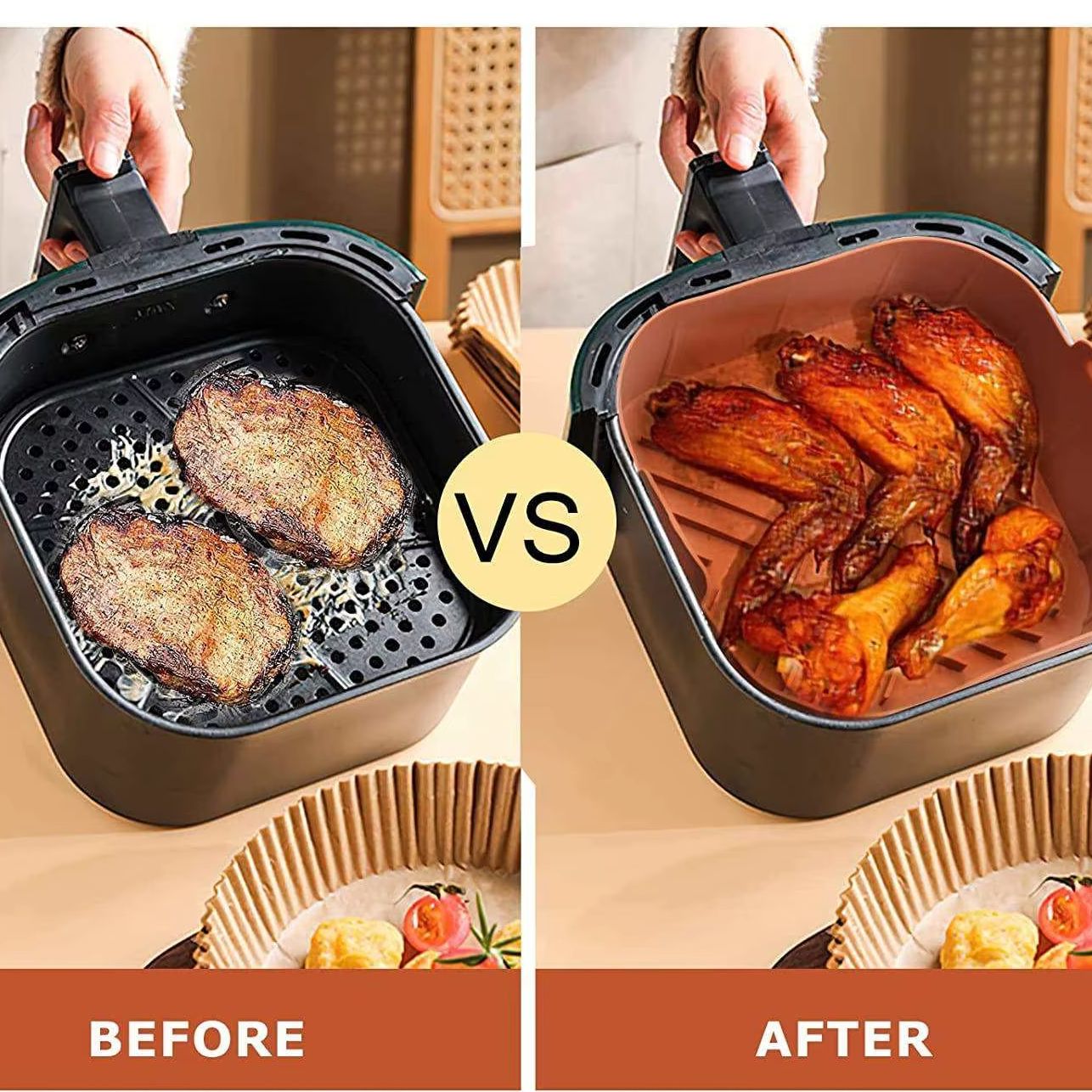 논스틱 8.2인치 에어프라이어 실리콘 라이너 사각형 에 - Air Fryer Silicone Pot Liner 리뷰 및 가격