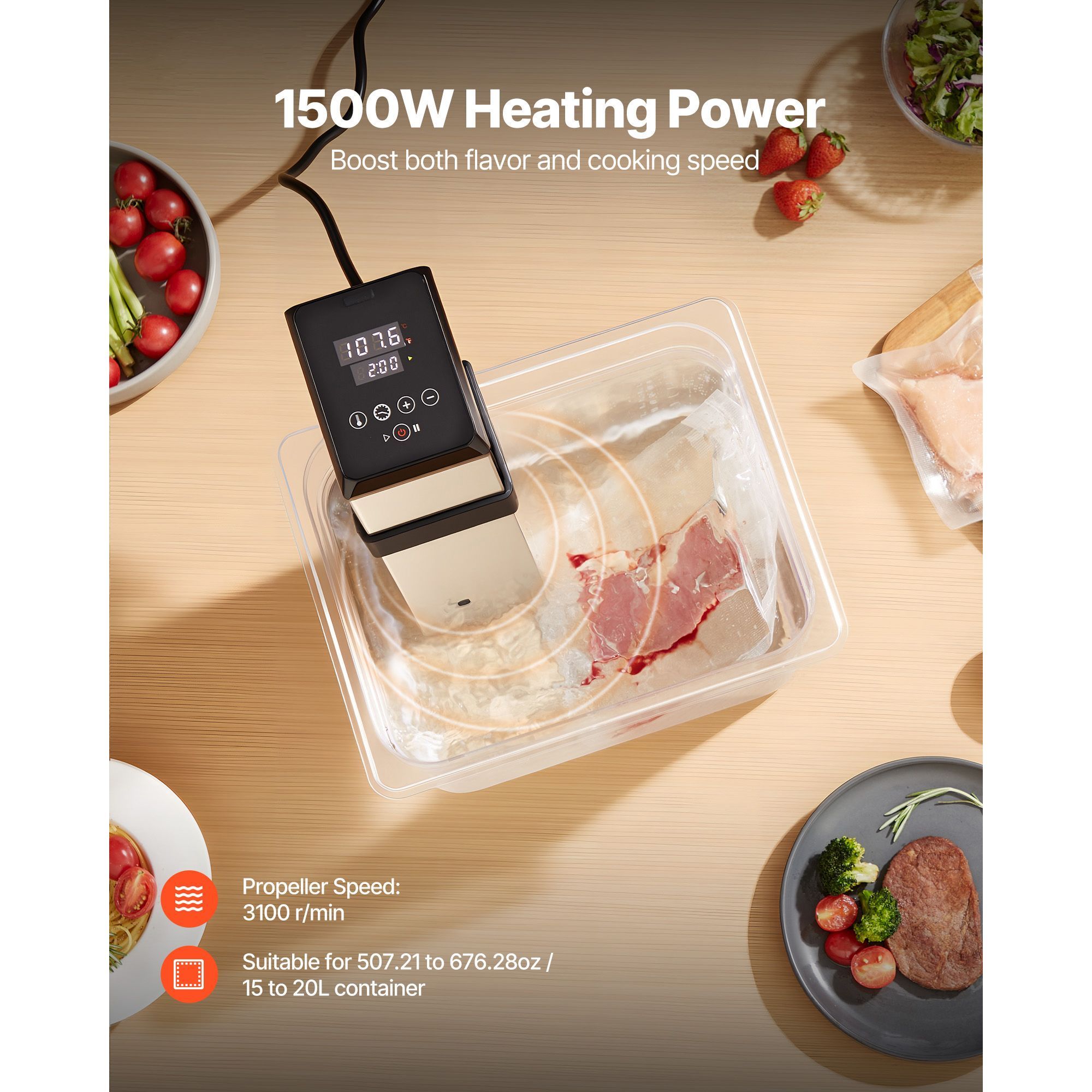 1500W 수비드 조리기, 정밀 조리용 LED 디지털  - Digital Sous Vide Precision Cooker 리뷰 및 가격