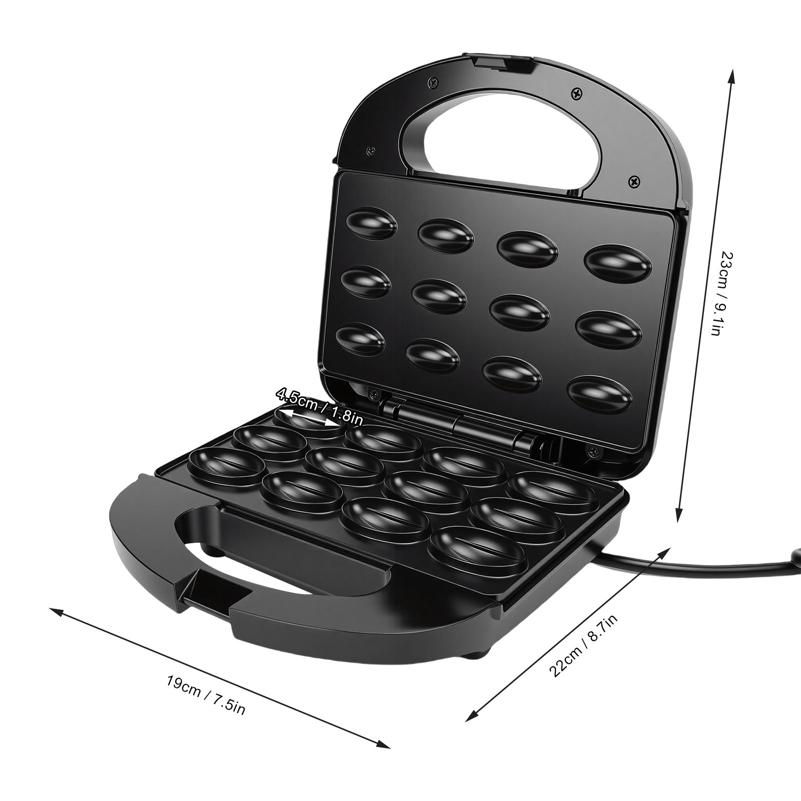 12개 호두 쿠키 메이커 논스틱 양면 미니 넛 와플 빵 - Mini Waffle Maker Machine 리뷰 및 가격