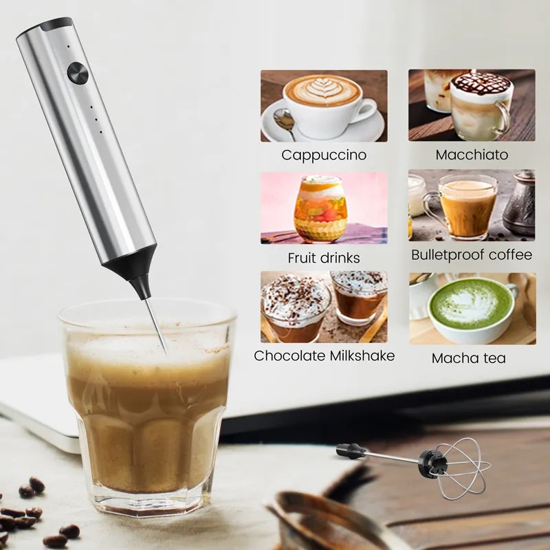 무선 전기 미니 우유 거품기 커피 거품기 휴대용 계란  - Immersion Hand Blender Set 리뷰 및 가격