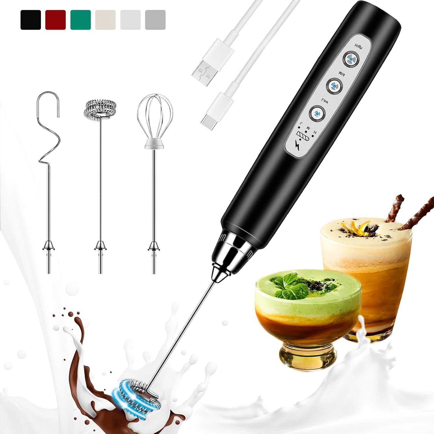 충전식 핸드헬드 우유 거품기, 커피, 라떼, 카푸치노, - Electric Milk Frother Handheld 리뷰 및 가격