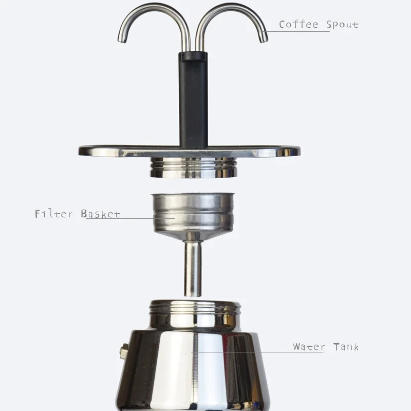 200ML 미니 모카 포트 더블 튜브 304 스테인레스 - Small Appliances 리뷰 및 가격