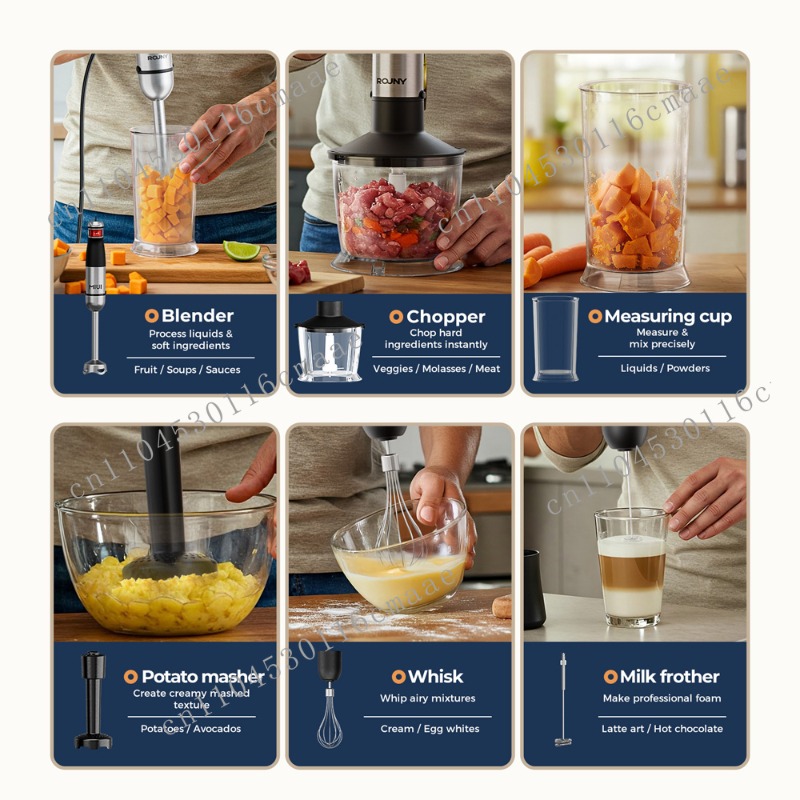 6-in-1 1200W 강력 핸드 블렌더 세트, 건강한 - Immersion Hand Blender Set 리뷰 및 가격