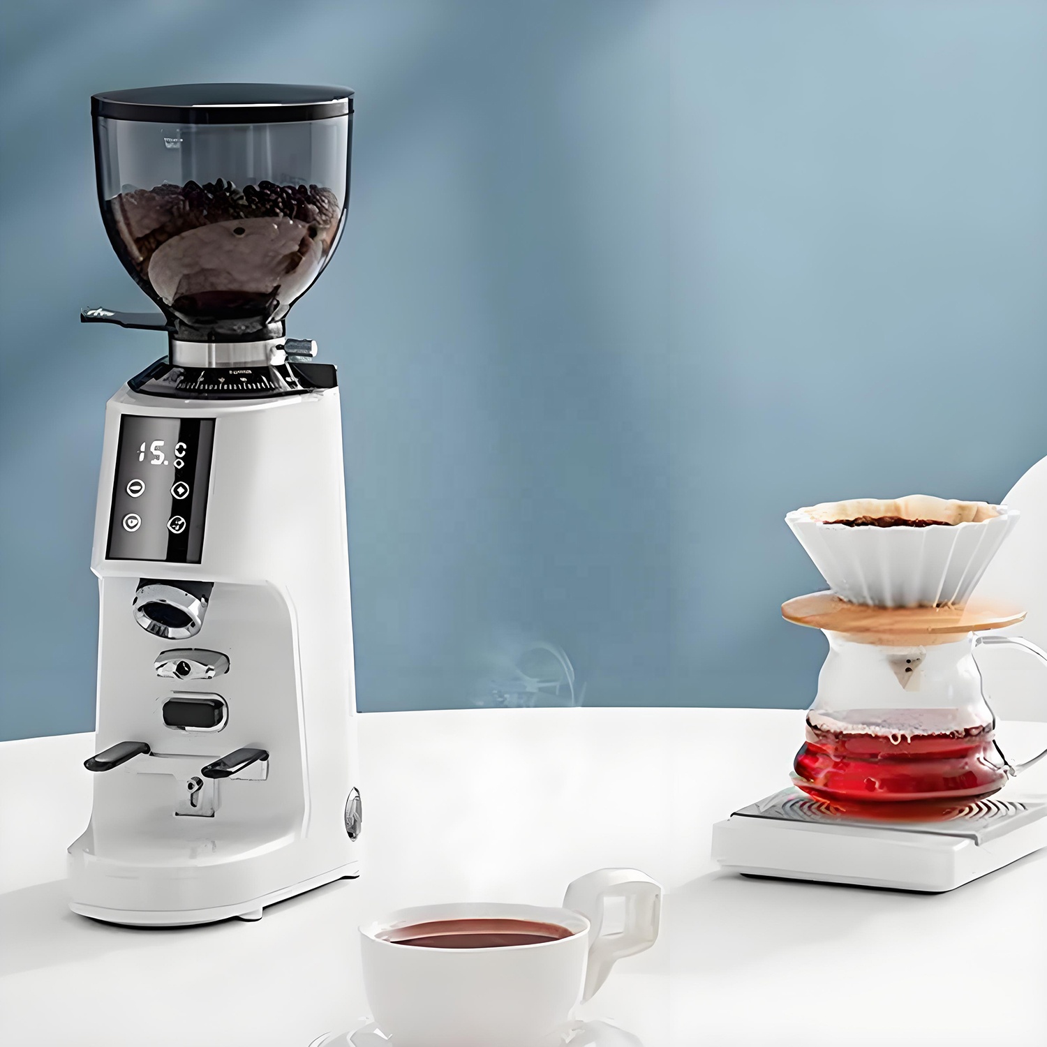 고출력 DC 전체 구리 모터 원클릭 분쇄 64mm 대형 - Coffee Bean Grinder Electric 리뷰 및 가격