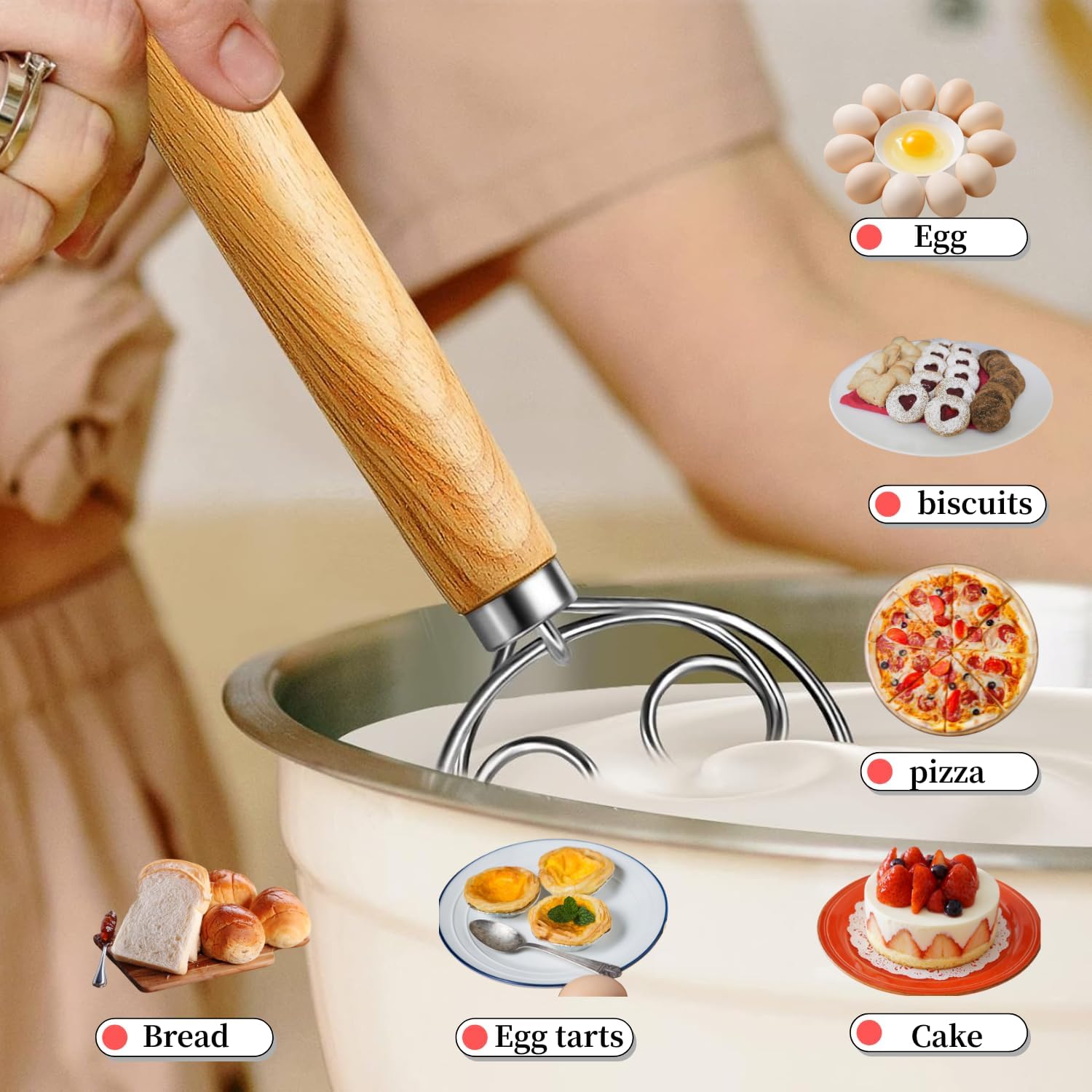 스테인레스 스틸 핸드 믹서 반죽기 수동 반죽 거품기 밀 - Immersion Hand Blender Set 리뷰 및 가격