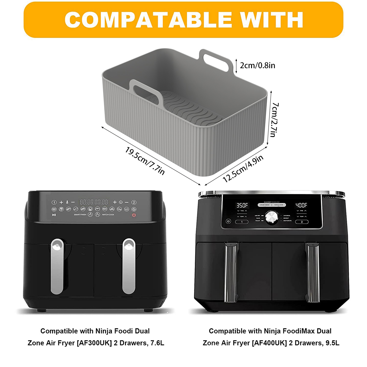 닌자 듀얼 에어 프라이어 액세서리 용 실리콘 에어 프라 - Air Fryer Silicone Pot Liner 리뷰 및 가격
