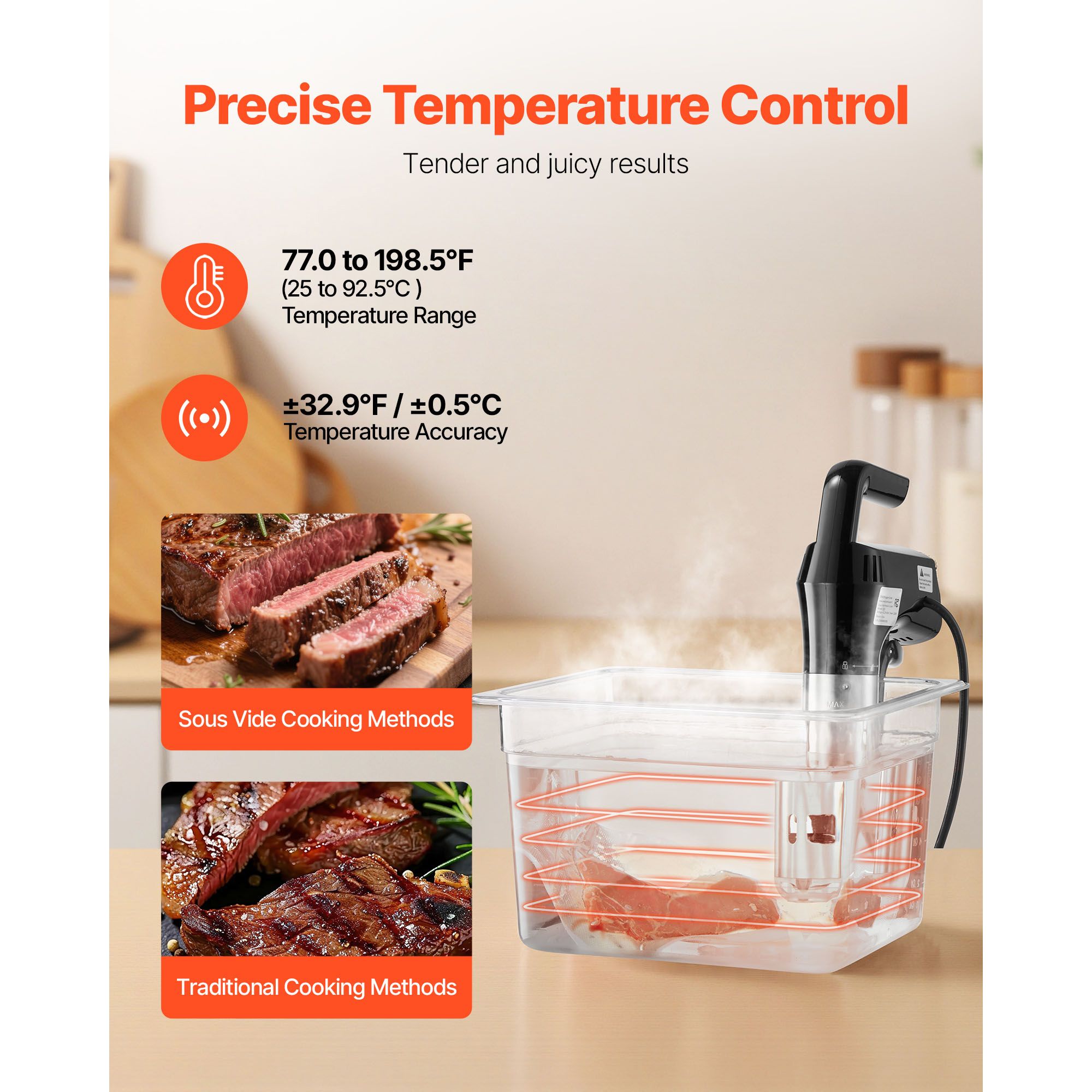 수비드 정밀 조리기, 1100W 수비드 조리기, LED - Digital Sous Vide Precision Cooker 리뷰 및 가격