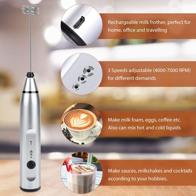 USB 전기 메이커가있는 미니 전기 핸드 헬드 우유 F - Portable Blender Usb Rechargeable 리뷰 및 가격