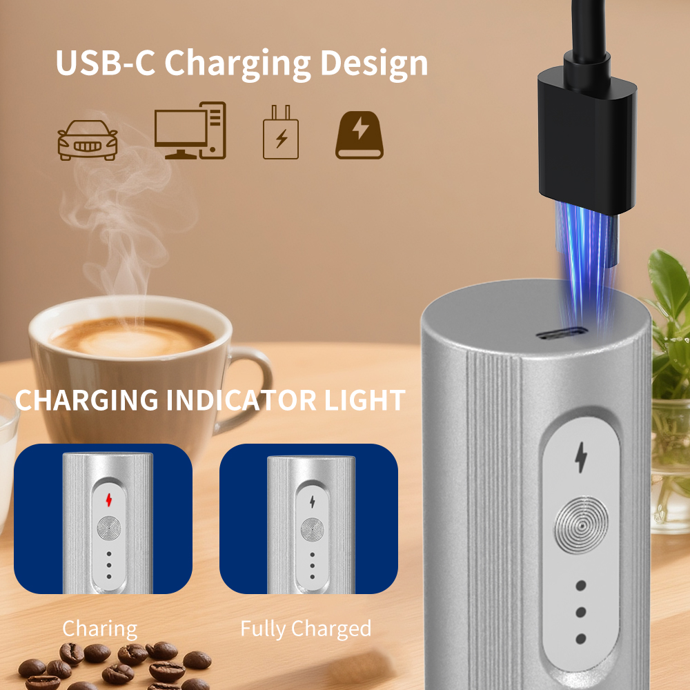 클리톤 전기 도금 실버 USB-C 충전식 3단 속도 조 - Electric Milk Frother Handheld 리뷰 및 가격
