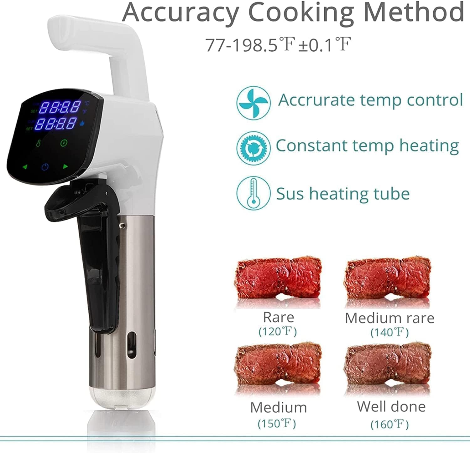 스마트셰프 수비드 머신 1800W WIFI 앱 제어 I - Digital Sous Vide Precision Cooker 리뷰 및 가격