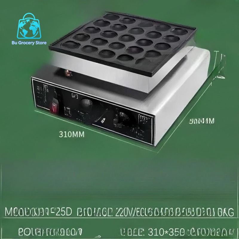 25구 하트 모양 미니 더치 팬케이크 와플 메이커 전기 - Mini Waffle Maker Machine 리뷰 및 가격