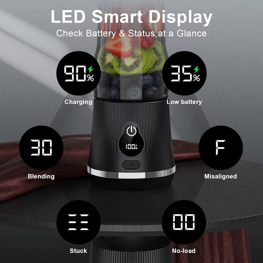휴대용 블렌더, 6개의 스테인리스 스틸 칼날이 있는 1 - Portable Blender Usb Rechargeable 리뷰 및 가격
