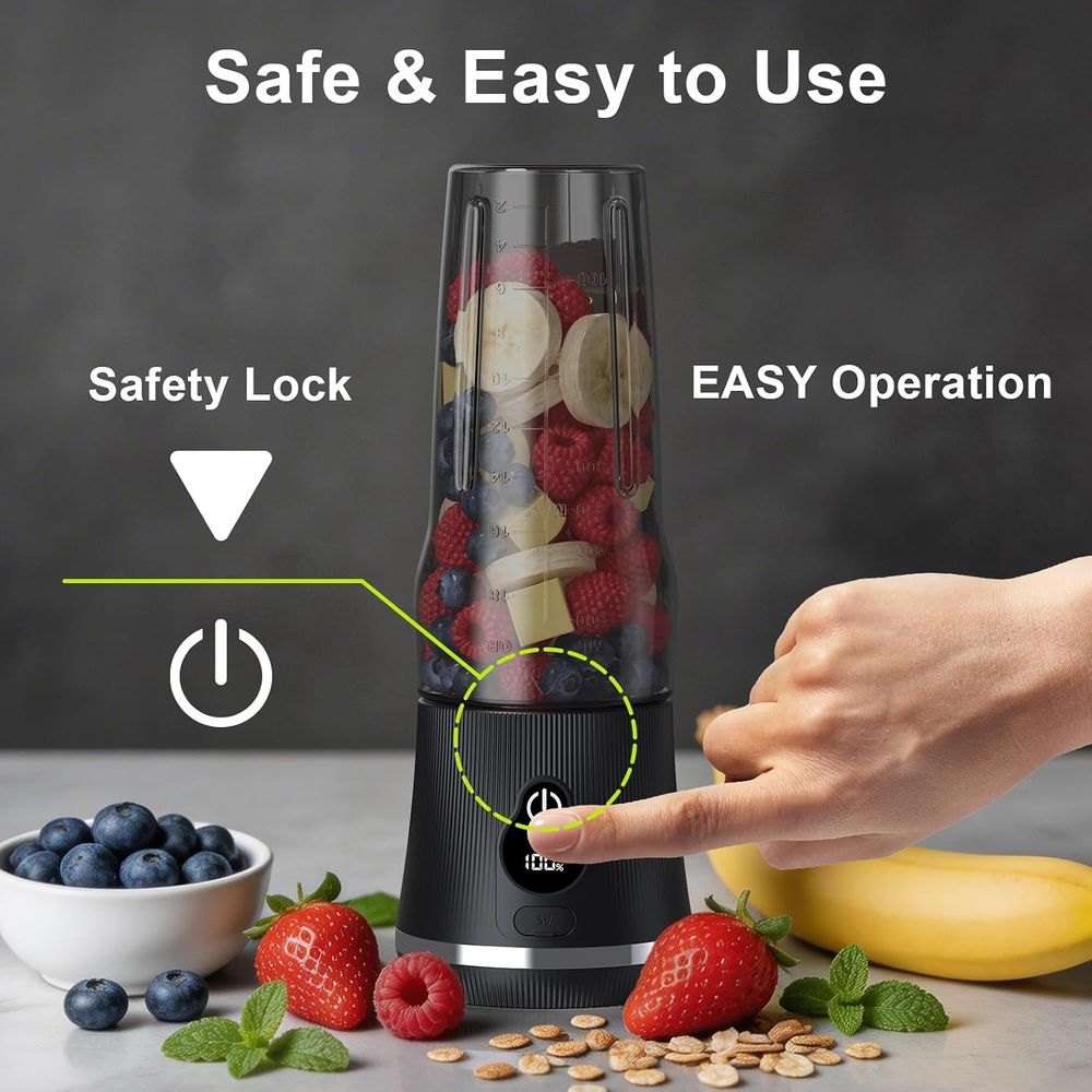 휴대용 블렌더, 6개의 스테인리스 스틸 칼날이 있는 1 - Portable Blender Usb Rechargeable 리뷰 및 가격